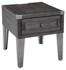 Contemporary End Table in Dark Gray "Todoe"