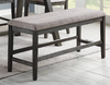 Formal Dining Bench in Grey