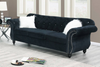 Loveseat in Black Velvet "Jasmine"