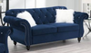 Sofa in Indigo Velvet "Jasmine"