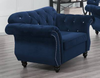 Loveseat in Indigo Velvet "Jasmine"