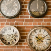 Gilded Round Gear Clock