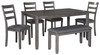 6pc Casual Dining Set In Gray "Bridson"
