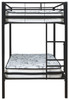 Twin/Twin Metal Bunk Bed in Black "Broshard"