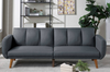 Adjustable Sofa/Futon in  Blue Grey
