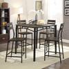 5pc Transitional Counter Height Dining Set in Walnut   "Westport"