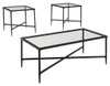 3pc Coffee Table Set in Black "Augeron"