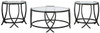 3pc Coffee Table Set in Black "Tarrin"