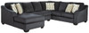 3pc Sectional in Slate "Eltmann"