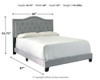 Eastern King Bed Frame in Grey "Jerary"