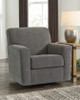 Swivel Accent Chair in Charcoal "Alcona"