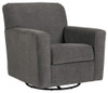 Swivel Accent Chair in Charcoal "Alcona"