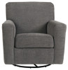 Swivel Accent Chair in Charcoal "Alcona"