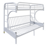 Blue Metal Bunk Bed with Futon