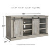 60" TV Stand in Whitewash "Carynhurst"