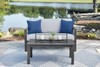 Loveseat & Table in Grey "Fynnegan"