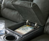 Contemporary Reclining Loveseat w/ Console in Slate "Earhart"