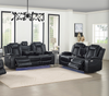 Contemporary Power Reclining Sofa & Loveseat with Adjustable Headrest "Orion"