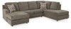 2pc Double Chaise Sectional in Putty "O Phannon"