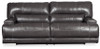 Grey Power Reclining Sofa in Leather "McCaskill"