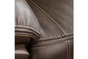 6pc Power Leather Sectional in Chocolate "Dunleith"
