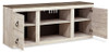 60" TV Stand with Electric Fireplace in Whitewash "Willowton"