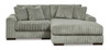 5pc Sectional in Fog "Lindyn" (2 Colors)