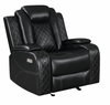 Contemporary Power Recliner in Black