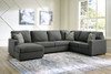 3pc Sectional in Charcoal "Edenfield"