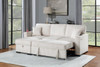 2pc Reversible Convertible Sectional in Beige Corduroy