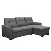 2pc Reversible Convertible Sectional in Grey