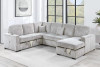 4pc Convertible Sleeper Sectional in Corduroy (4 Colors)