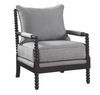 Transitional Accent Chair in Grey Linen