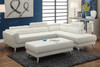 White Bonded Leather Ottoman