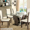 7pc Contemporary Dining Set "Manhattan I" Dark Grey