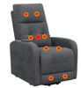 Howie Tufted Upholstered Power Lift Massage Recliner Charcoal