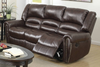 3pc Motion Living Room Set in Brown Bonded Leather