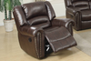3pc Motion Living Room Set in Brown Bonded Leather