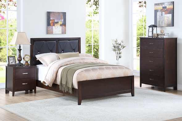 Twin Bed Frame in Dark Cherry