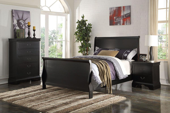 Twin Sleigh Bed Frame in Black