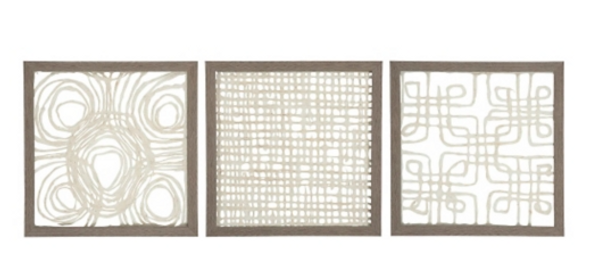 Paper Wall Decor Set of 3 "Odella" Paper Wall Decor Set of 3 "Odella"