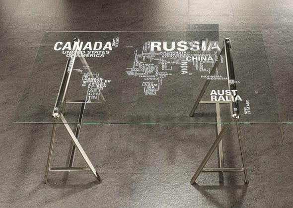 Printed Glass Writing Desk
