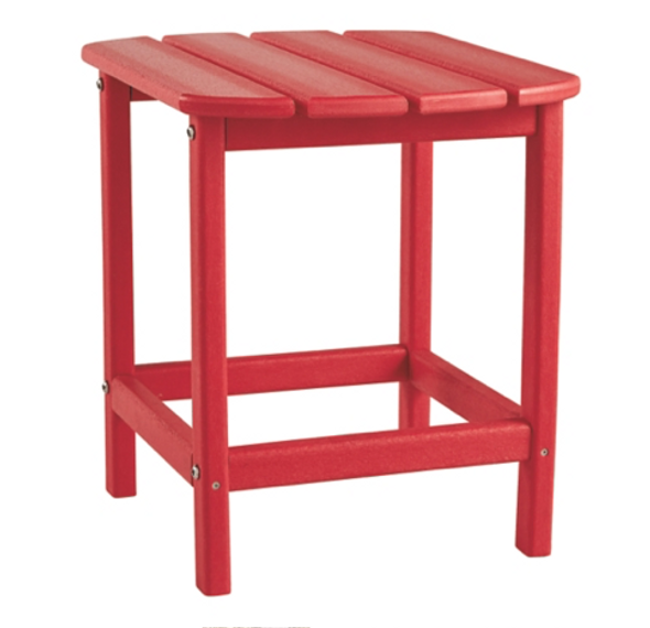 Rectangular End Table in Red "Sunshine Treasure"