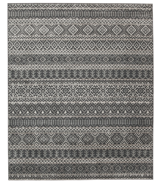 Contemporary Large Rug in Black and Tan "Joachim"