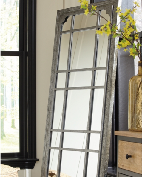 Casual Floor Mirror in Antique Gray"Remy"