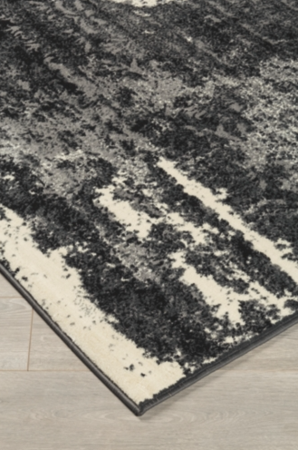 Contemporary Medium Rug in Black and Gray "Roskos"