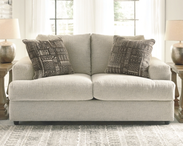 Contemporary Loveseat in Stone "Soletren"