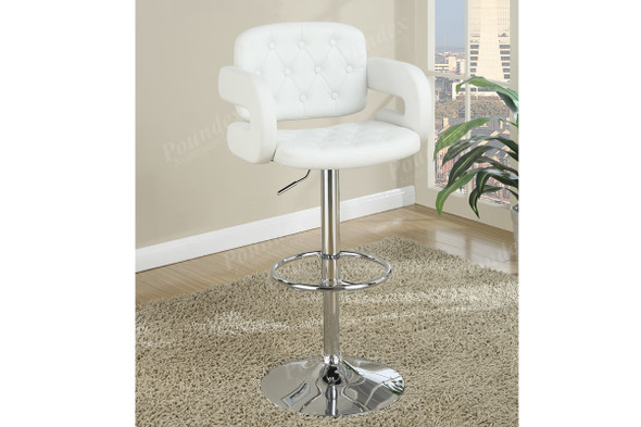 Black Tufted Bar Stool w/Arms