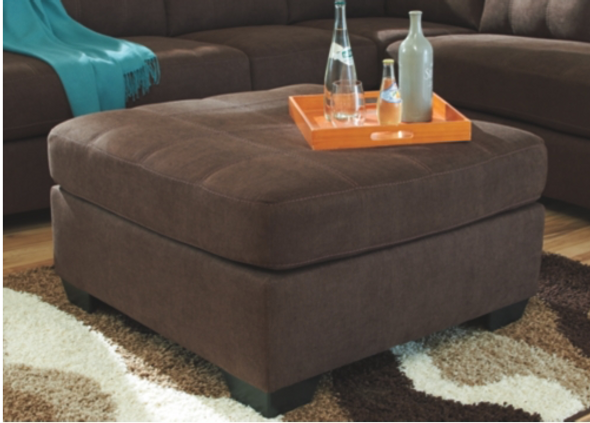 Oversized Accent Ottoman in Walnut "Maier"