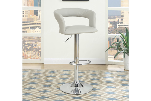 Grey Curved Bar Stool